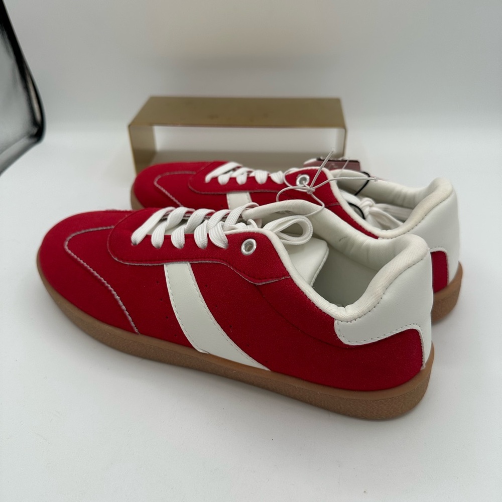 SINCERLY JULES Red & White Memory Foam Sneakers NWT | Size 8 | Sierra - Picture 5 of 10